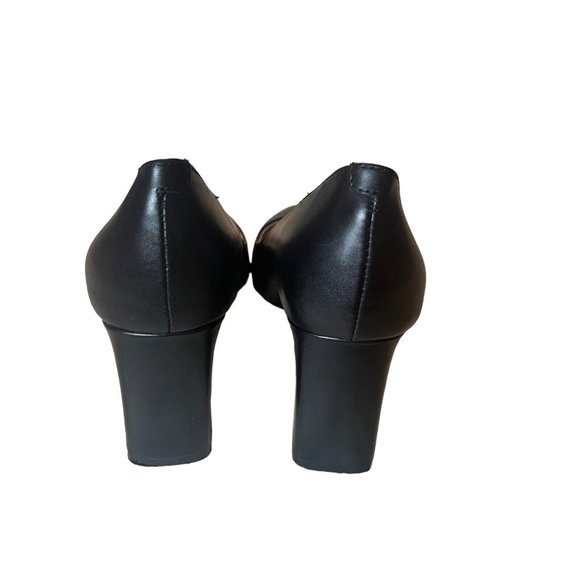 Marc Fisher Viviene Block Heel Slip On Dress Pumps Leather Classic Black Size 5M - Picture 6 of 10